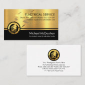 Carte De Visite Boucles de foudre en or électrique (Devant / Derrière)