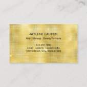 Carte De Visite Boucles de papillons de luxe glam jaune tendance (Dos)