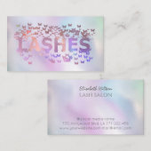 Carte De Visite Boucles de papillons holographiques de luxe (Devant / Derrière)