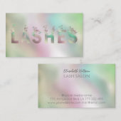 Carte De Visite Boucles de papillons holographiques de luxe (Devant / Derrière)