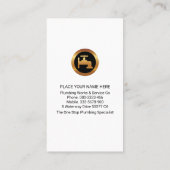 Carte De Visite Boucles d'eau de contournage de fuite (Dos)