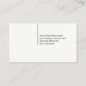 Carte De Visite Boucles d'or (Dos)