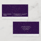 Carte De Visite Boucles d'or | Cuir blanc (Devant / Derrière)