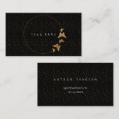 Carte De Visite Boucles d'or Parties scintillant Papillon Confetti (Devant / Derrière)