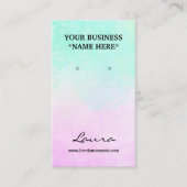 Carte De Visite Boucles d'oreille bleu rose et Aqua Busine (Devant)