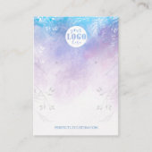 Carte De Visite Boucles d'oreilles Abstrait Aqua Blue (Devant)