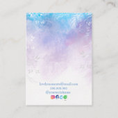 Carte De Visite Boucles d'oreilles Abstrait Aqua Blue (Dos)