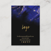 Carte De Visite Boucles d'oreilles Abstraites Royal Blue et Gold A (Dos)