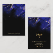 Carte De Visite Boucles d'oreilles Abstraites Royal Blue et Gold A (Devant / Derrière)