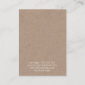 Carte De Visite Boucles d'oreilles artisanales en Kraft Floral (Dos)