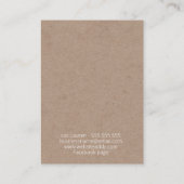 Carte De Visite Boucles d'oreilles artisanales Kraft rustique (Dos)