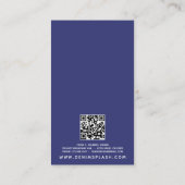 Carte De Visite Boucles d'oreilles Bijoux Afficher Marine Blue & G (Dos)