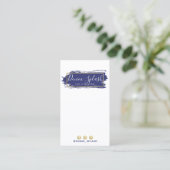 Carte De Visite Boucles d'oreilles Bijoux Afficher Marine Blue & G (Debout devant)