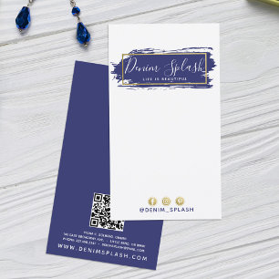 Carte De Visite Boucles d'oreilles Bijoux Afficher Marine Blue & G