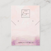 Carte De Visite Boucles d'oreilles de collier rose Peony (Devant)