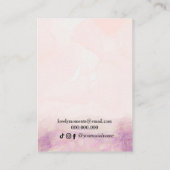 Carte De Visite Boucles d'oreilles de collier rose Peony (Dos)