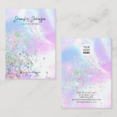 Carte De Visite Boucles d'oreilles de porte-bijoux de parties scin (Devant / Derrière)