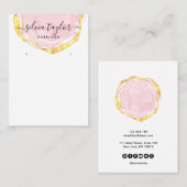 Carte De Visite Boucles d'oreilles de typographie présentoir bijou (Devant / Derrière)