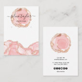 Carte De Visite Boucles d'oreilles de typographie présentoir bijou (Devant / Derrière)