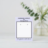 Carte De Visite Boucles d'oreilles en lavande Code QR social (Debout devant)