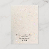 Carte De Visite Boucles d'oreilles en or clair Holographique Parti (Dos)