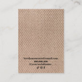 Carte De Visite boucles d'oreilles en papier brun (Dos)