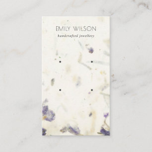 Carte De Visite Boucles d'oreilles en papier teint de couleur viol