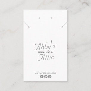 Carte De Visite Boucles d'oreilles et collier moderne Bijoux Affic