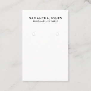 Carte De Visite Boucles d'oreilles minimalistes modernes Écran de 