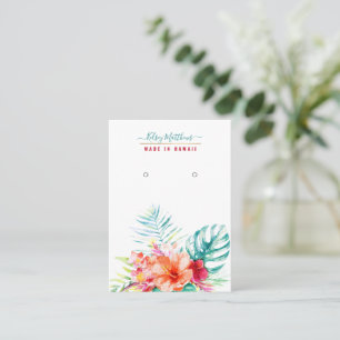 Carte De Visite Boucles d'oreilles paradisiaques tropicales PixDez