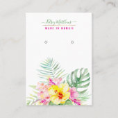 Carte De Visite Boucles d'oreilles paradisiaques tropicales PixDez (Devant)