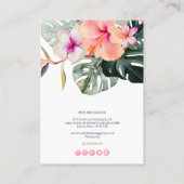 Carte De Visite Boucles d'oreilles paradisiaques tropicales PixDez (Dos)