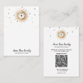 Carte De Visite *~* Boucles d'oreilles personnalisées en logo QR B (Devant / Derrière)