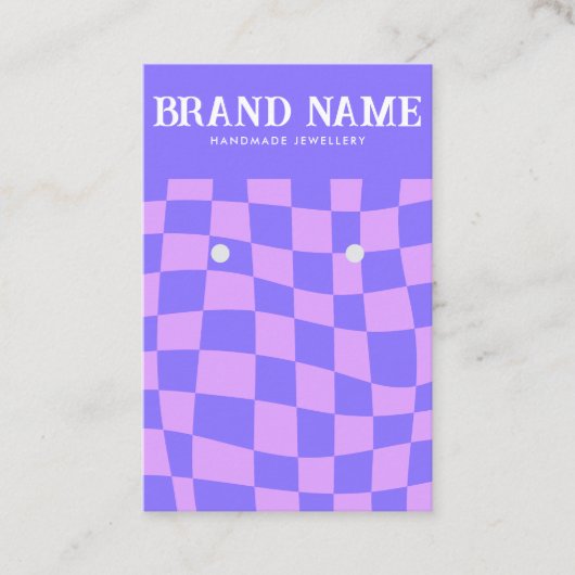 Carte De Visite Boucles d'oreilles Retro Bold Beach Display Card V (Devant)