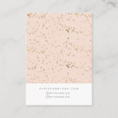 Carte De Visite Boucles d'oreilles simples rose et or professionne (Dos)