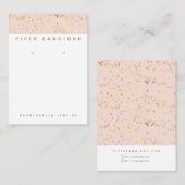 Carte De Visite Boucles d'oreilles simples rose et or professionne (Devant / Derrière)