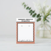 Carte De Visite Boucles d'oreilles Terra Cotta Faite main Points B (Debout devant)