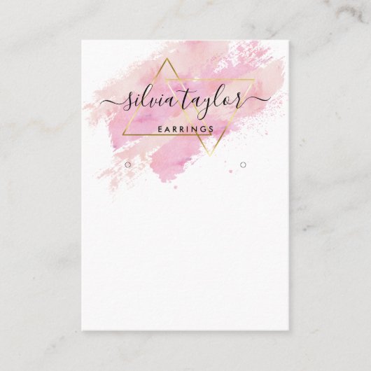 Carte De Visite Boucles d'oreilles typographiques présentoir bijou (Devant)