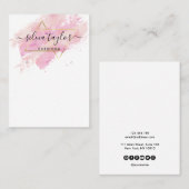 Carte De Visite Boucles d'oreilles typographiques présentoir bijou (Devant / Derrière)