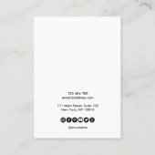 Carte De Visite Boucles d'oreilles typographiques présentoir bijou (Dos)