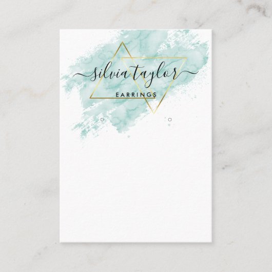 Carte De Visite Boucles d'oreilles typographiques présentoir bijou (Devant)