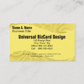 Carte De Visite Boucles Sur Artwork Jaune (Devant)