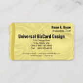 Carte De Visite Boucles Sur Jaune (Devant)