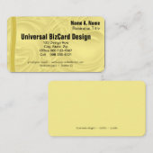 Carte De Visite Boucles Sur Jaune (Devant / Derrière)