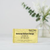 Carte De Visite Boucles Sur Jaune (Debout devant)