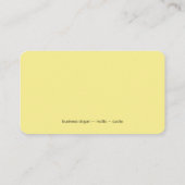 Carte De Visite Boucles Sur Jaune (Dos)