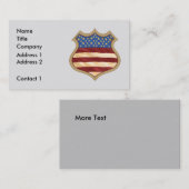 Carte De Visite Bouclier de campagne (Devant / Derrière)