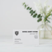 Carte De Visite Bouclier de sécurité Protection Eagle (Debout devant)