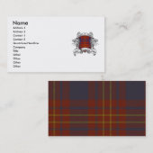 Carte De Visite Bouclier de tartan de maître d'hôtel (Devant / Derrière)