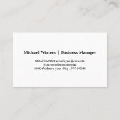 Carte De Visite Bouclier de verrouillage du bloc de sécurité | Arr (Dos)